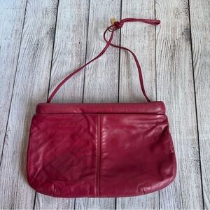 Letisse Rose Leather Vintage Crossbody Purse